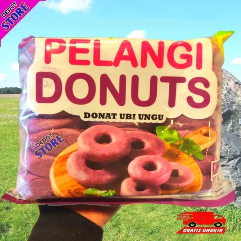 

Pelangi Donat Ubi Ungu Isi 21 Pcs + Gula Halus Berat 500 Gr