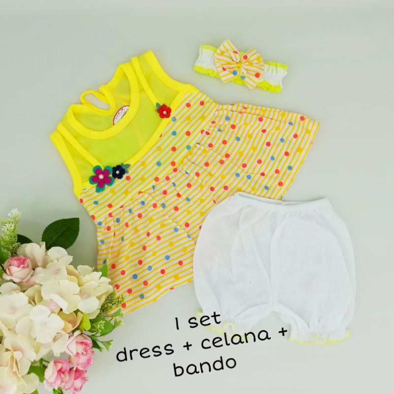 Dress Anak Usia 0-6bulan / Dress Bayi Perempuan Planet Kids ( Planet Kid )