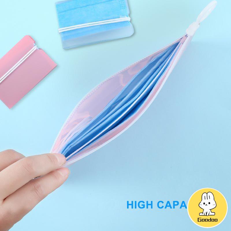 Tempat Penyimpanan Masker Resleting/Dompet Masker Tas Pouch Storage Zipper -Doo