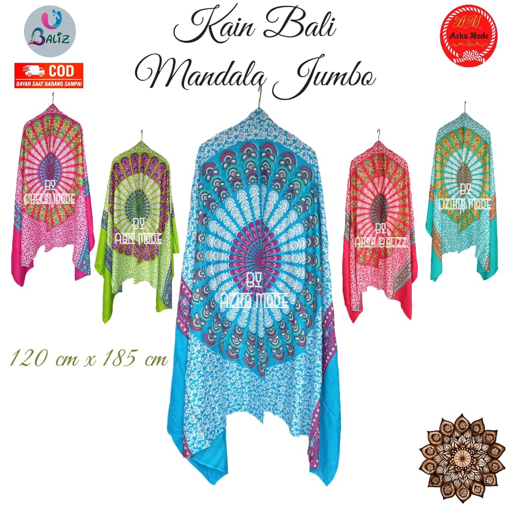 kain bali / kain pantai tebal motif mandala jumbo