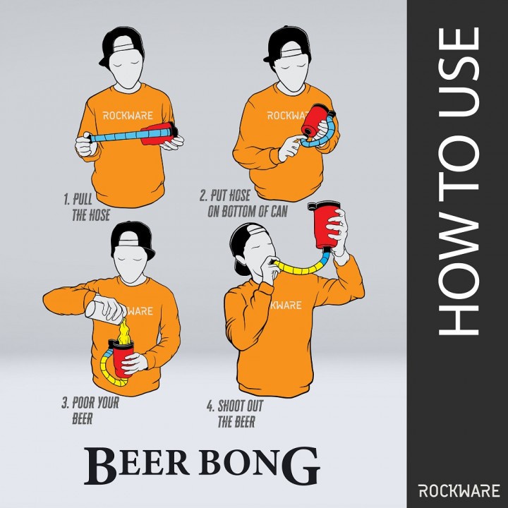 ROCKWARE Beer Pong - Portable Unique Drink Can Cooler For Party Event