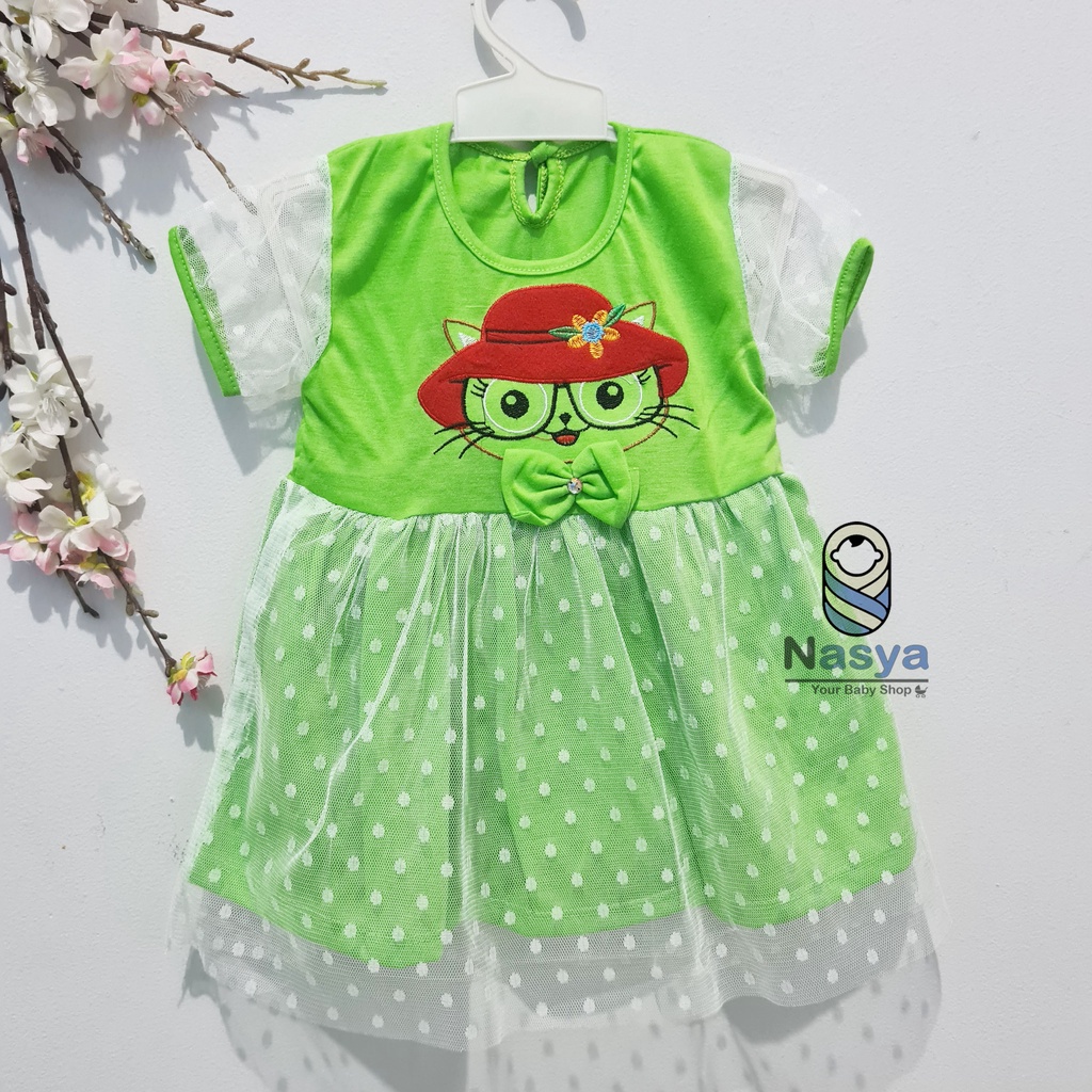 [MM-020] Baju bayi dress 0 - 6 bulan motif cartoon