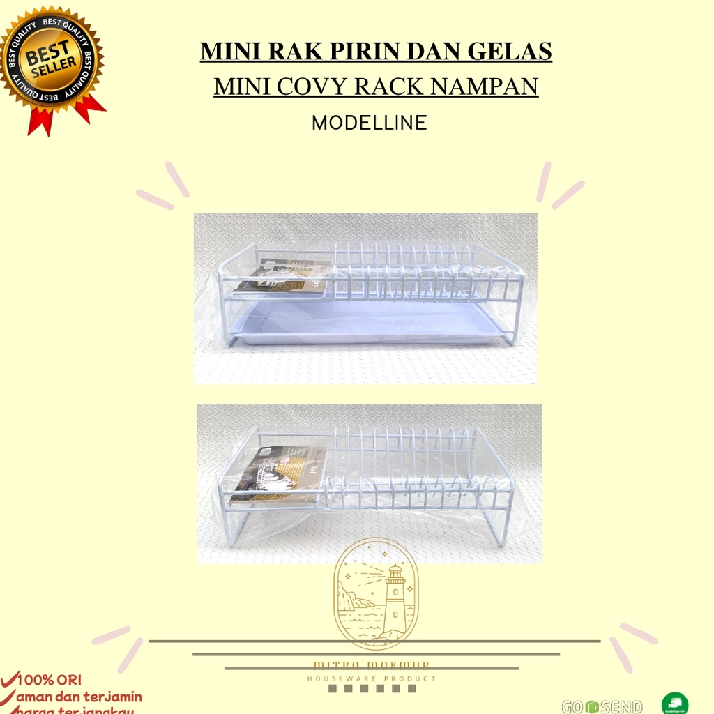 NEW!! RAK PIRING GELAS MINI POLOS DAN NAMPAN / MINI RACK CHERRY + TRAY MODELLINE