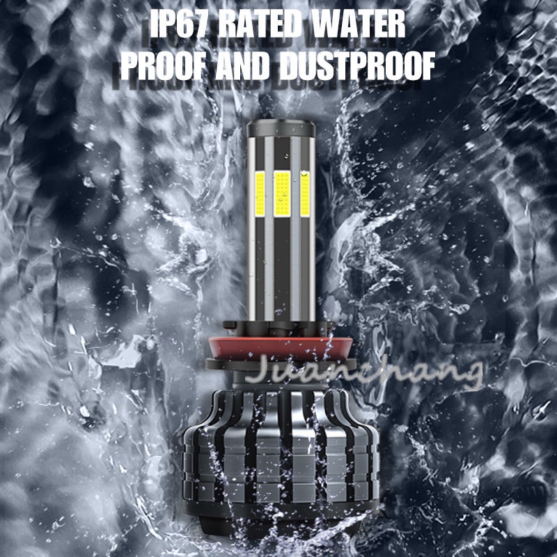 Lampu Depan Mobil Led 6 Sisi 200W 26000LM H8 H3 H7 H9 9006 / HB4 9005 / HB3 H4 H11 H1 H13 360 Derajat 12V