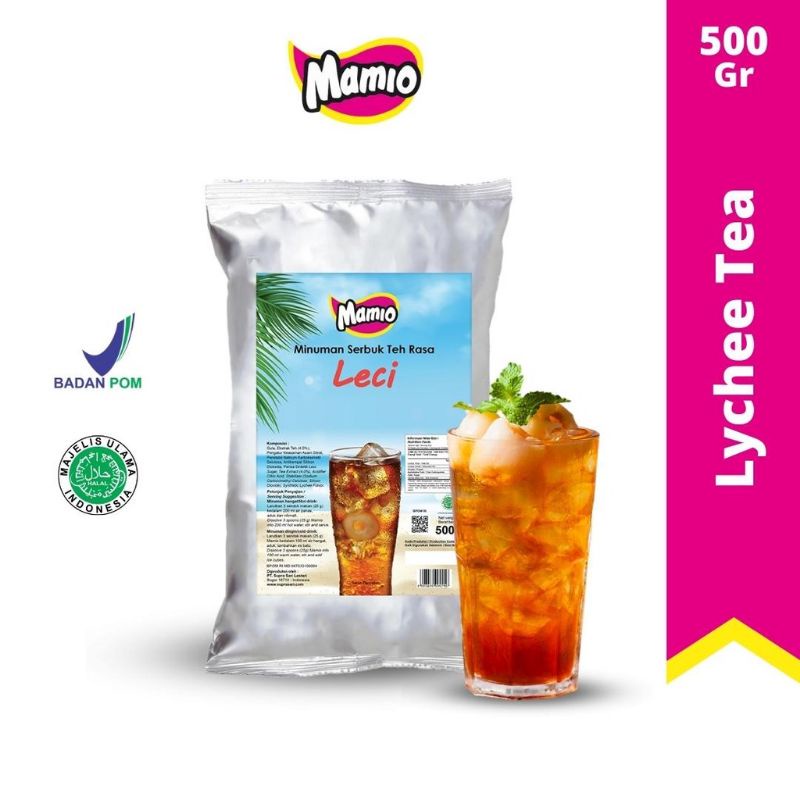 MINUMAN BUBUK LYCHEE TEA MAMIO 500 G