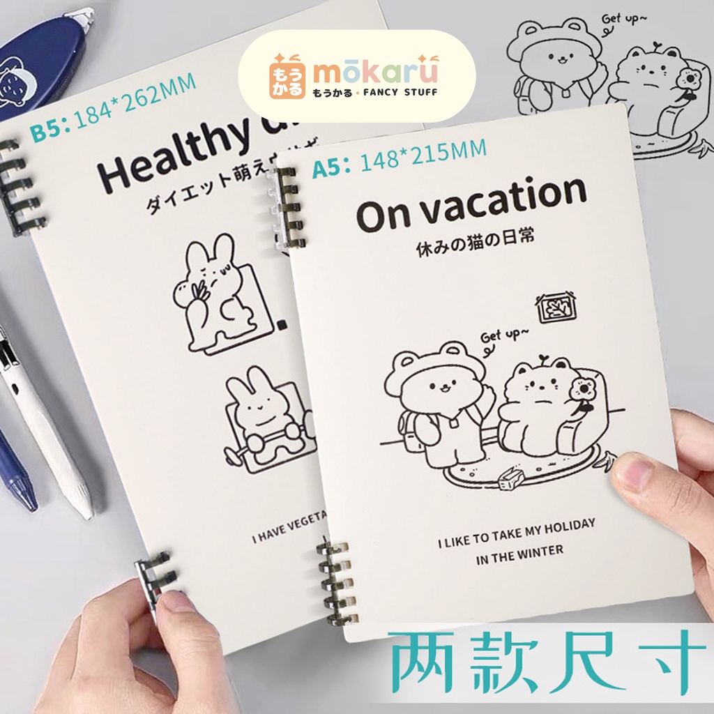 

Loose Leaf Binder Notebook Refillable A5 Cover Plastik Loose leaf Bisa Diisi Ulang Lucu Unik Murah Berkualitas