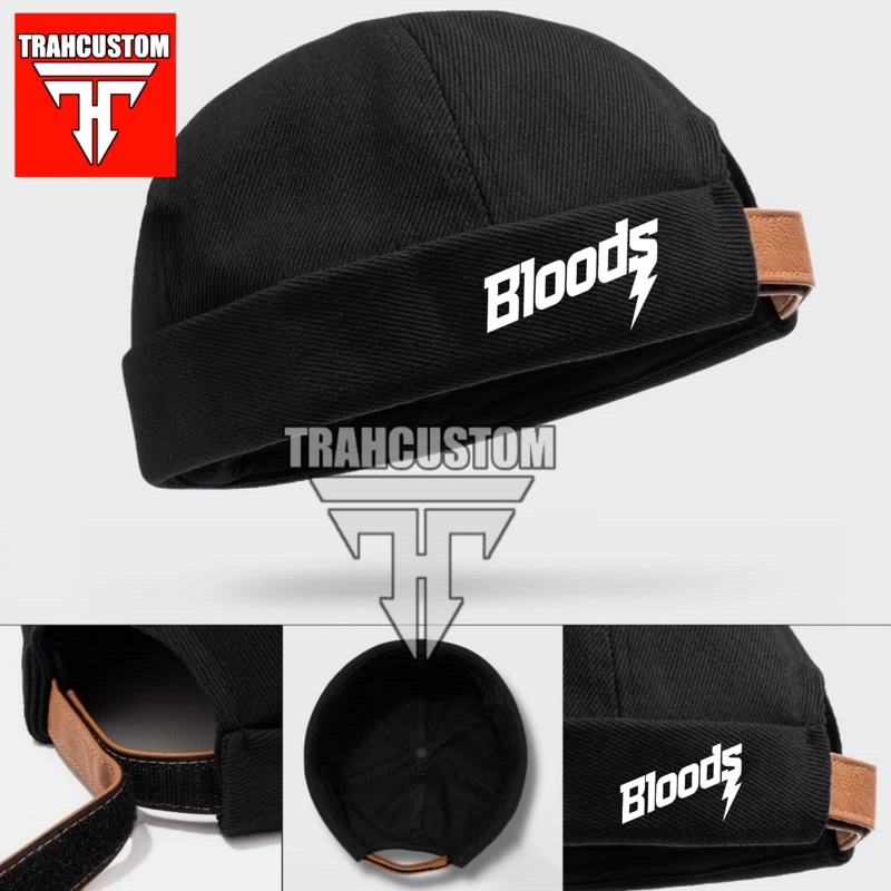 Miki Hat Bloods Distro / Topi Peci Miki Hat Bloods Logo Premium High Quality - Alfatih Store