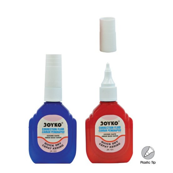 

TIP EX JOYKO JK 101 CORRECTION FLUID JK-101 JK-01 JK 01 BOTOL MERAH BIRU CAIR MURAH