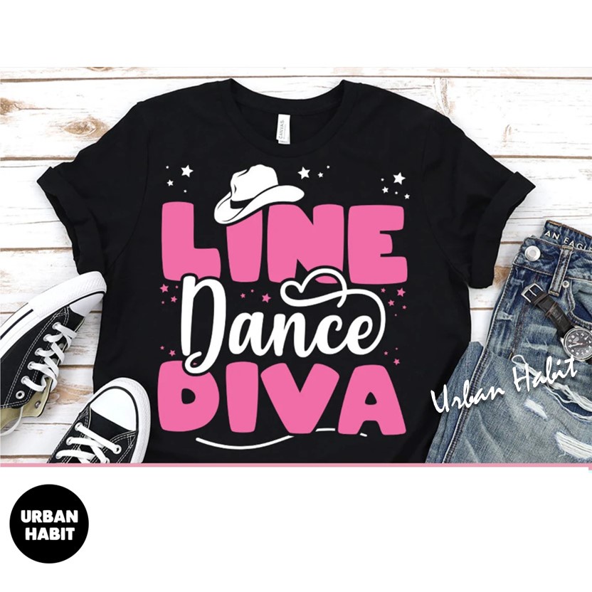 BAJU LINE DANCE / LINE DANCE TSHIRT / KAOS LINE DANCE / LINE DANCE CSL - 002