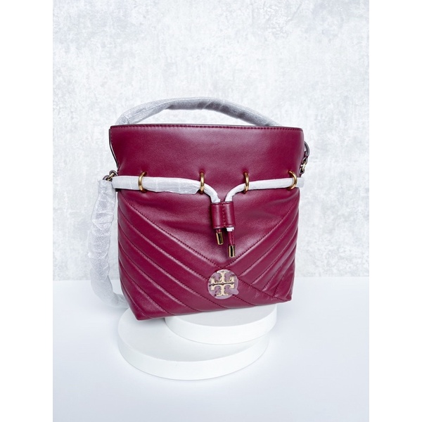 TORY BURCH KIRA CHEVRON BUCKET BAG