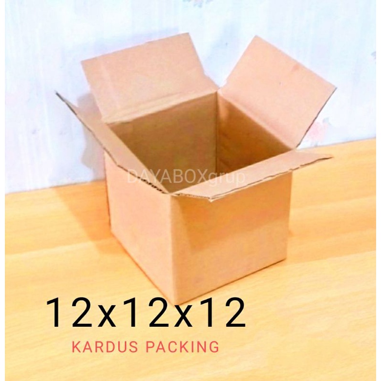 

Termurah kardus packaging 12x12x12 cm polos craft