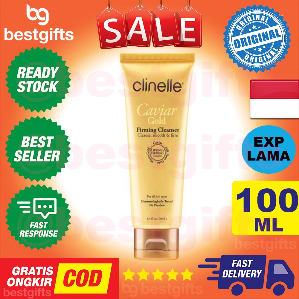 CLINELLE CAVIAR GOLD FIRMING CLEANSER GEL PEMBERSIH WAJAH 100 ML