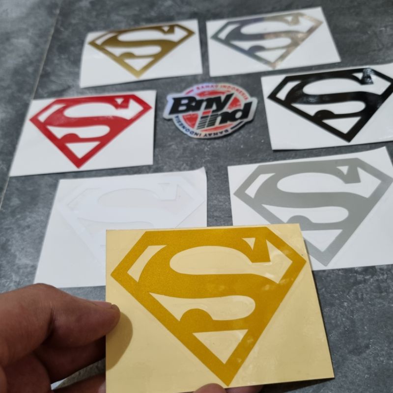 STICKER STIKER LOGO SUPERMAN STIKER CUTTING