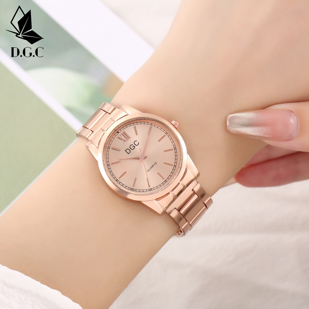 ✨DGC✨ COD JAM TANGAN WANITA MENONTON TALI STAINLESS STEEL RANTAI CRYSTAL KRISTAL PREMIUM WOMEN WATCH C95