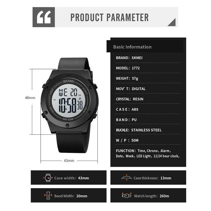 ARS - SKMEI Jam Tangan Digital Pria - 1772