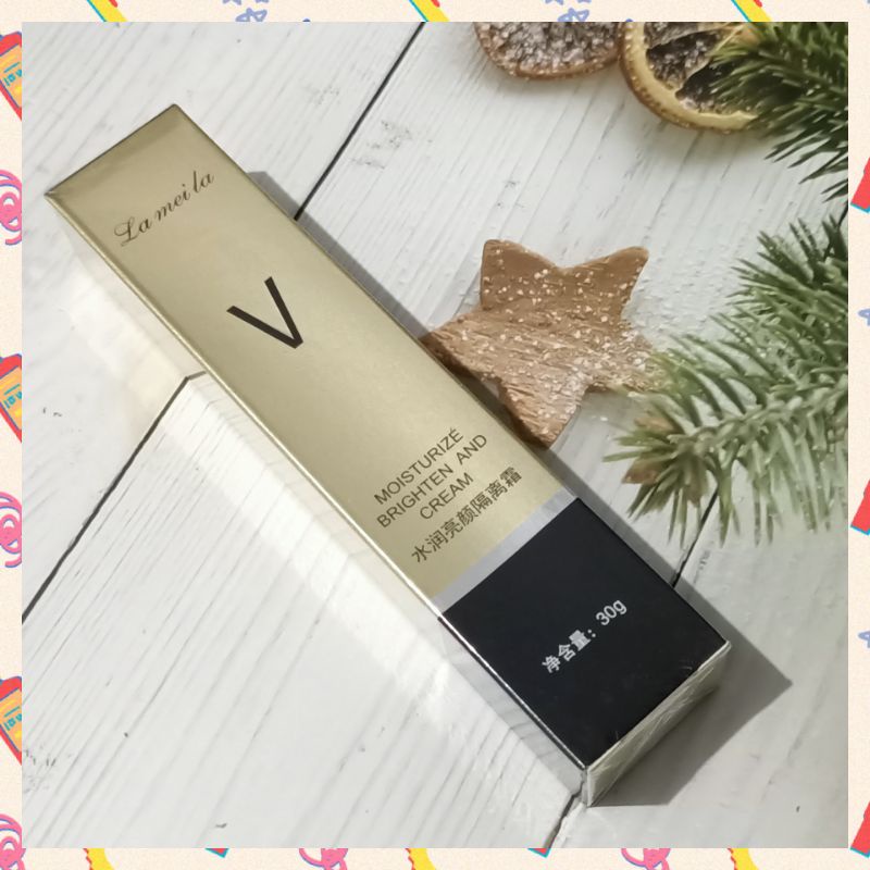 V Cream LAMEILA Original Moisturize Brighten Cream Make Up Wajah 30g Foundation Concealer Terlaris