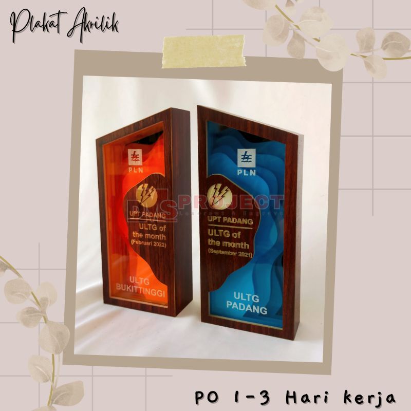 Plakat Akrilik Premium Tebal Balok Countour Unik
