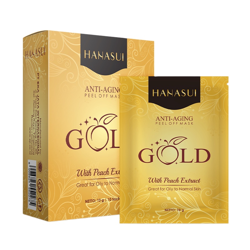 HANASUI NATURGO GOLD PEEL OFF MASK SACHET - TERDAFTAR BPOM - MASKER WAJAH HANASUI PEEL OFF - MASKER MUKA ANTI AGING
