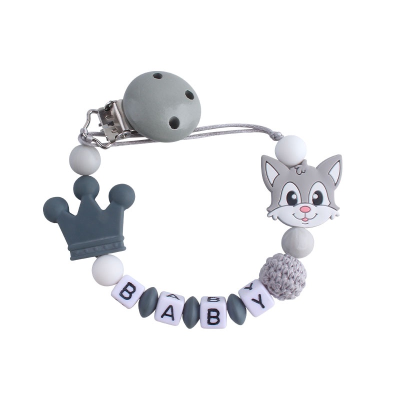 PC 12 | PACIFIER CLIP | TALI EMPENG DAN TEETHER BISA CUSTOM NAMA | TEETHER TALI DOT EMPENG CHAIN GANTUNGAN BAHAN SILIKON AMAN BPA FREE | RUZAIN MALL