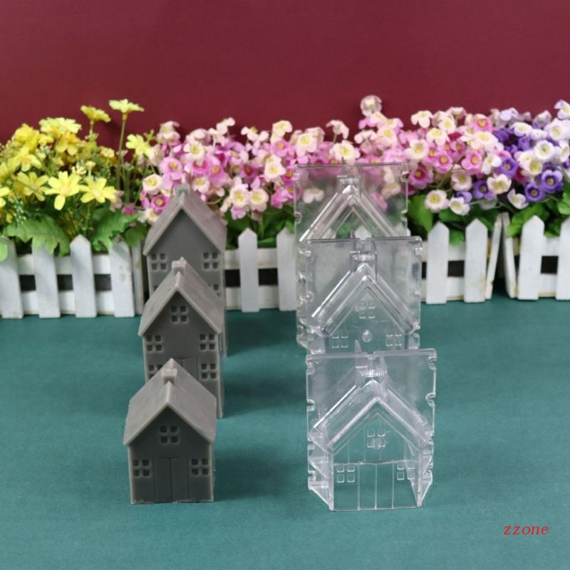 Cetakan Plaster Handmade Desain Rumah Natal 3D Bahan Plastik