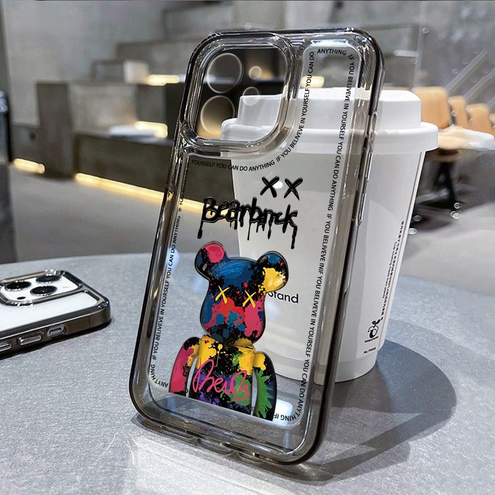 Soft Case TPU Transparan Motif Beruang Untuk iPhone 14 13 12 11 Pro Max XS Max XR X 14 8 7 Plus SE 2020 2022