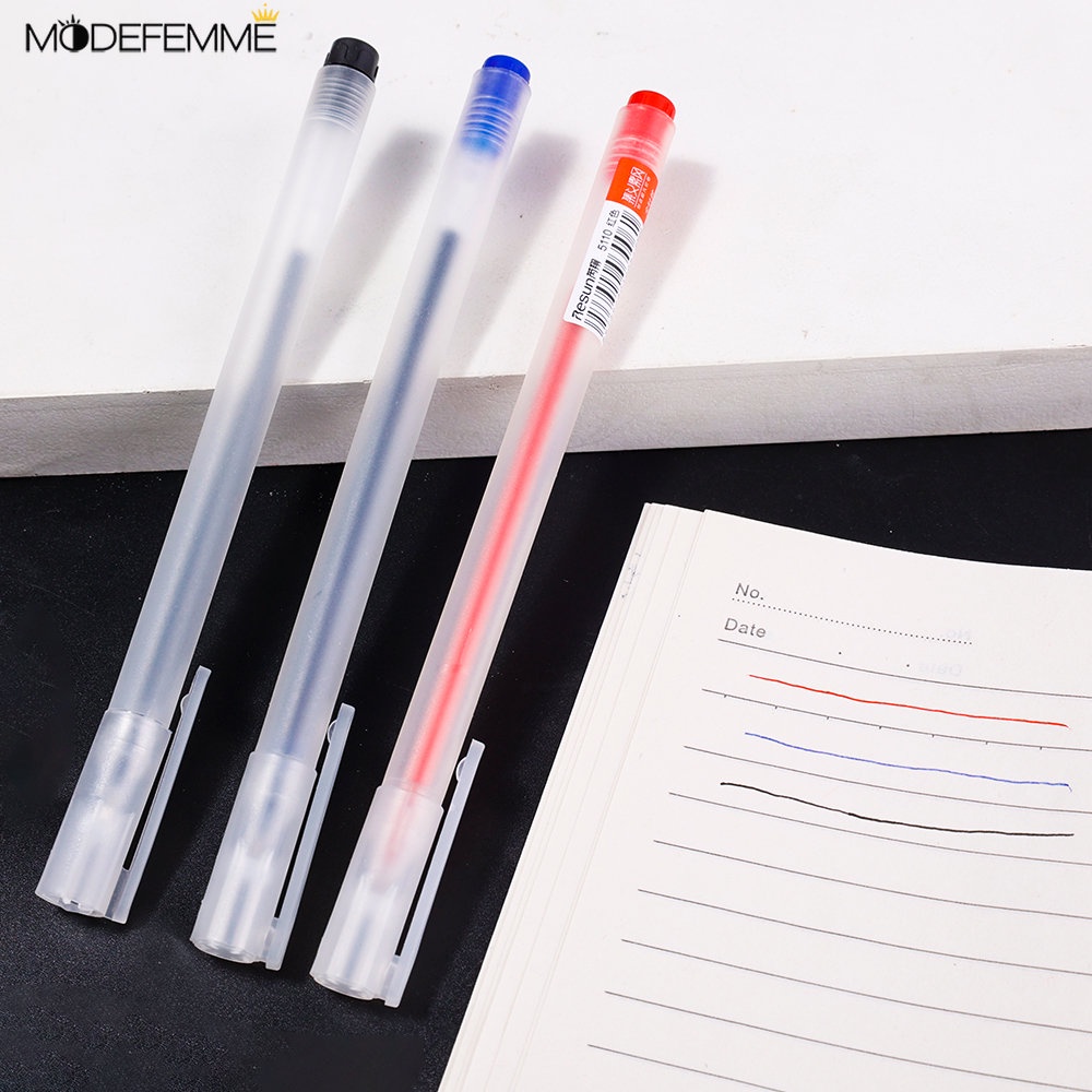 Pulpen Tinta Hitam Biru Merah Ukuran 0.5mm Untuk Stationery Pelajar