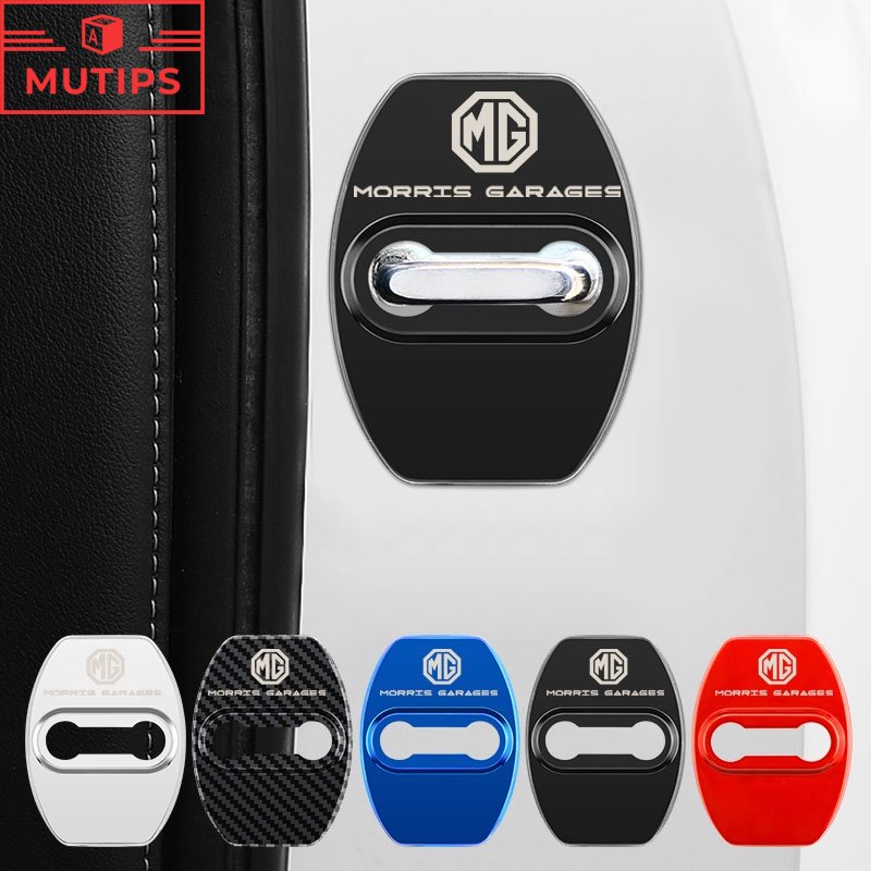 4pcs Stiker Emblem Kunci Pintu Mobil Bahan Stainless Steel Untuk ZS GS HS EZS MG5 MG GT MG6 MG7