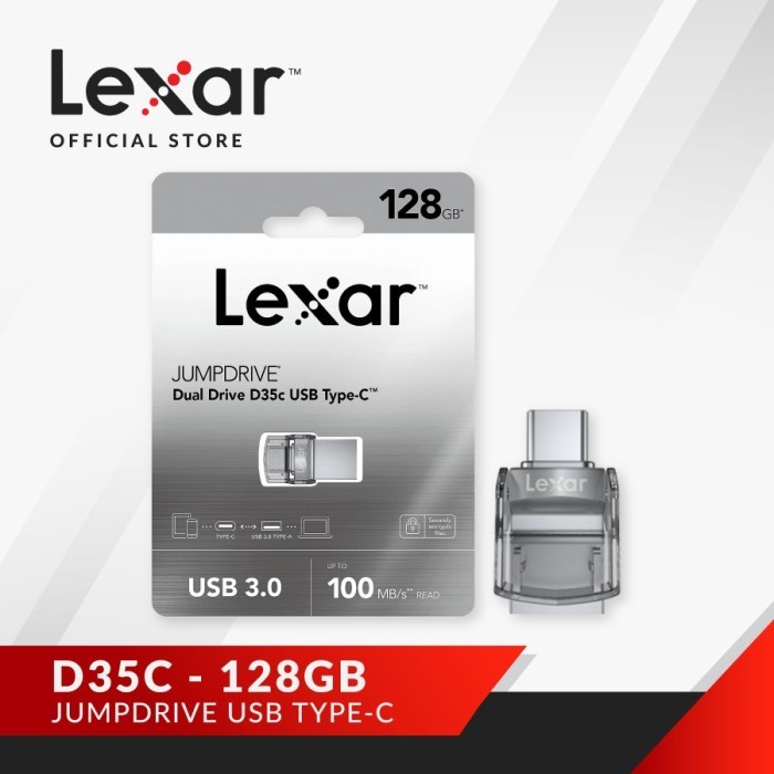 Lexar Type C OTG 128GB JumpDrive D35c USB 3.0