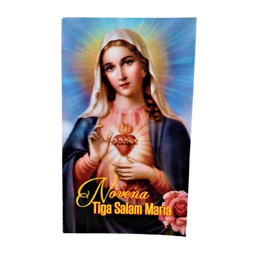 Lembar Doa Katolik Novena 3 Salam Maria Traktat Lembaran Kaplet Buku Kartu Selebaran Pamflet Helai Tuntunan Berdoa Rosario Umat Gereja Katholik