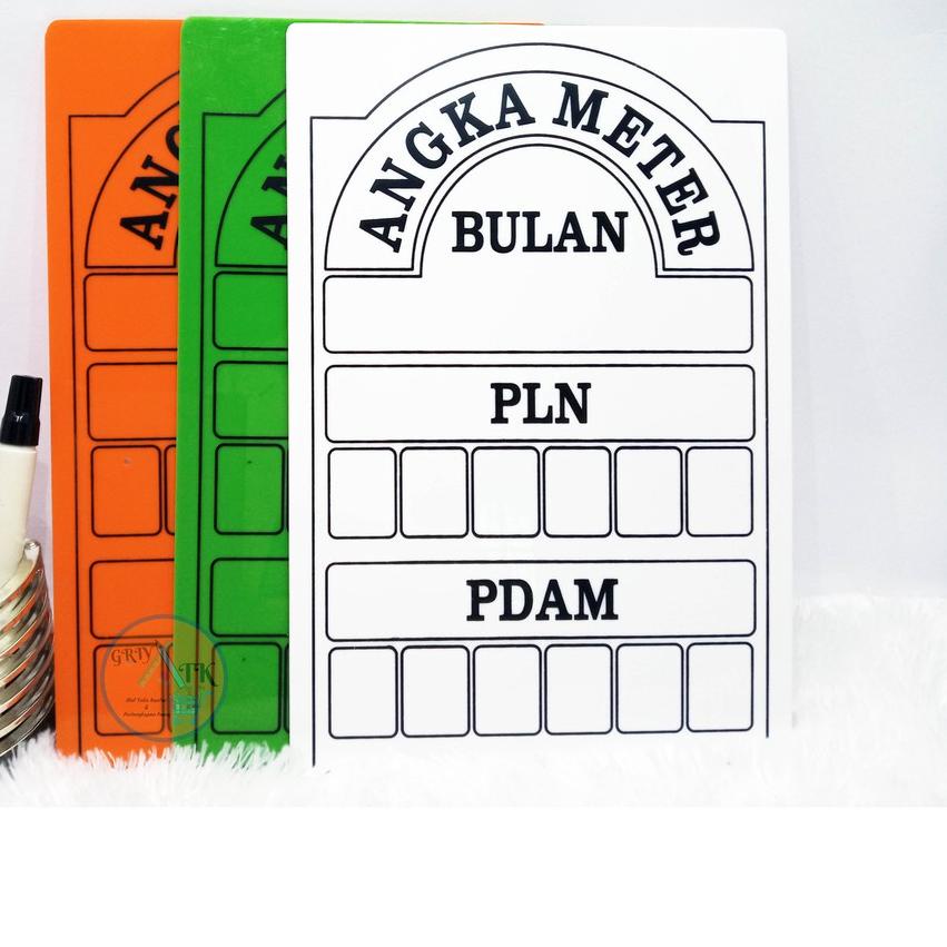 

BISA COD ✔️Papan Meteran PLN dan PAM / PDAM Tulis Akrilik dengan Spidol Whiteboard|RA3