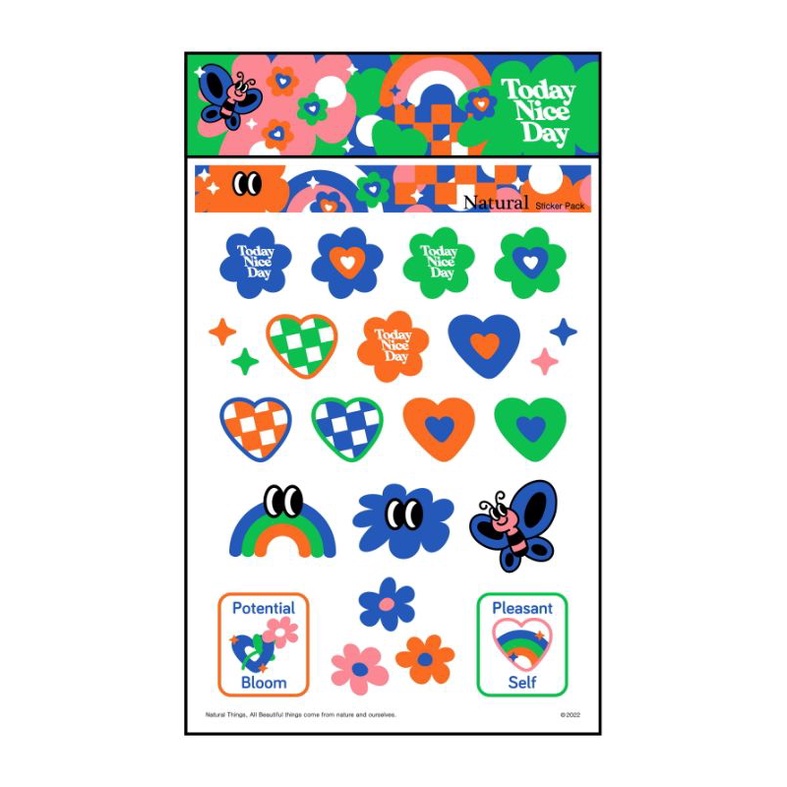 

Today Nice Day - Natural sticker pack - stiker lucu aesthetic
