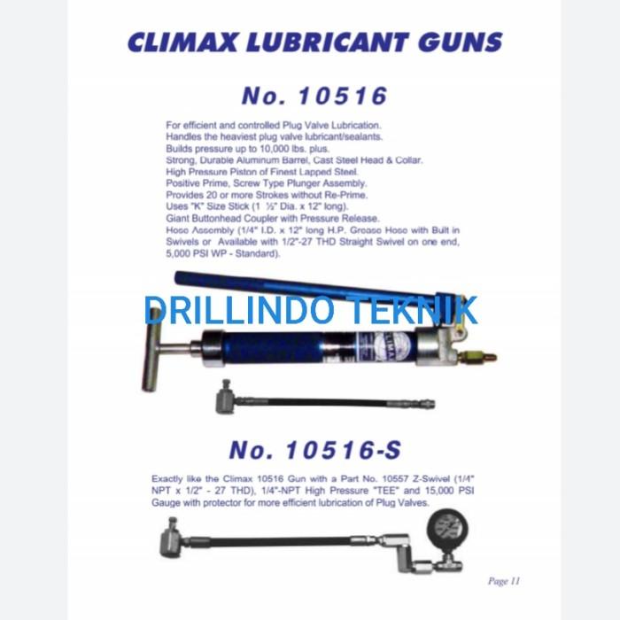 

Climax Grease Gun / Hand Gun Pump Pn. 10516-S 069