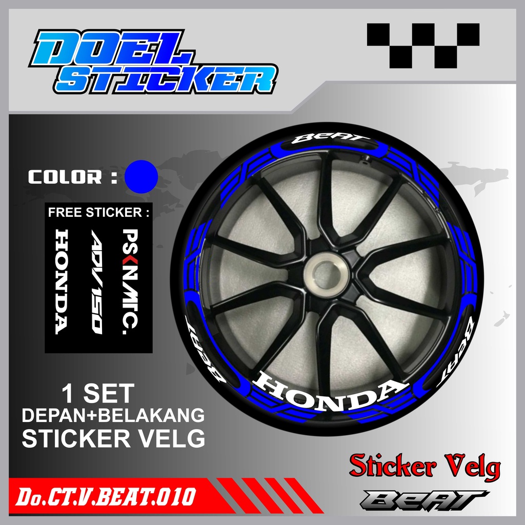 STICKER CUTTING LIST VELG HONDA BEAT VARIASI MOTOR DOEL 010