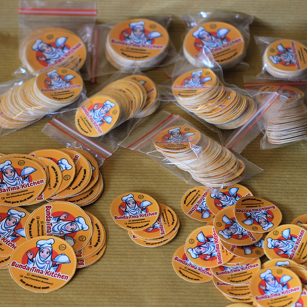 

Stiker Label Produk Makanan Bulat Diameter 3cm / 4cm / 5cm