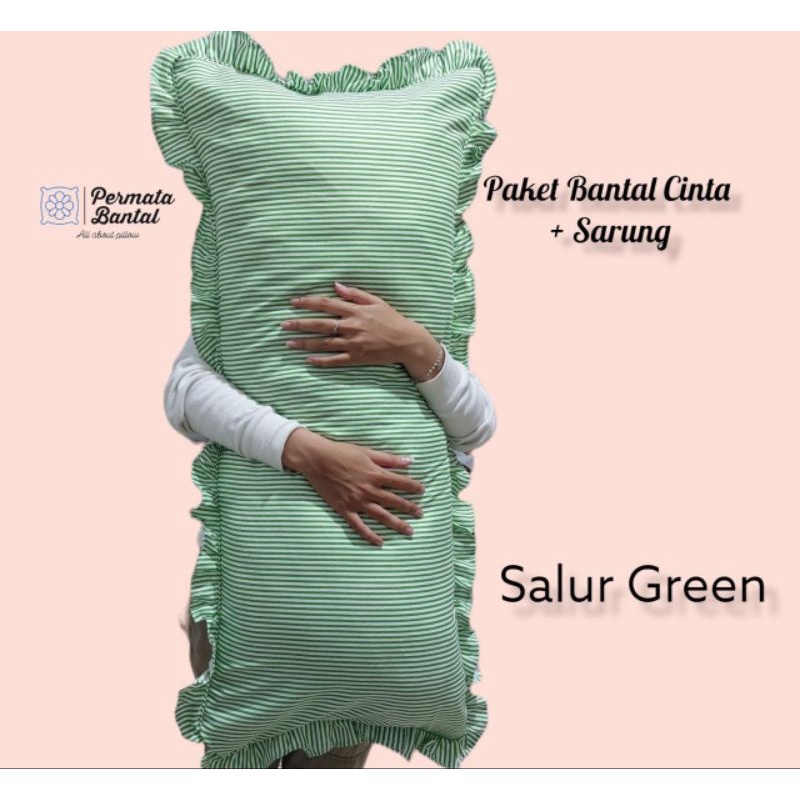 [PROMO] Paket Bantal + Sarung Bantal Cinta ( Komplit) Isi 900gram