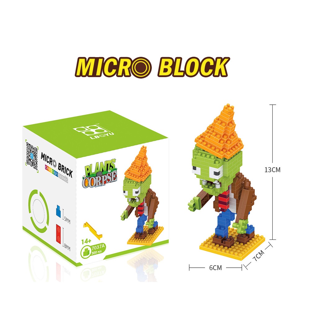 PVZ building block toy set for children