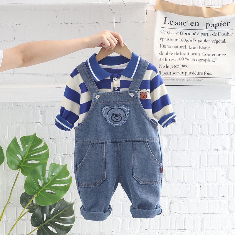 BABY K2 - Jumper Kodok Bear Biru Hitam