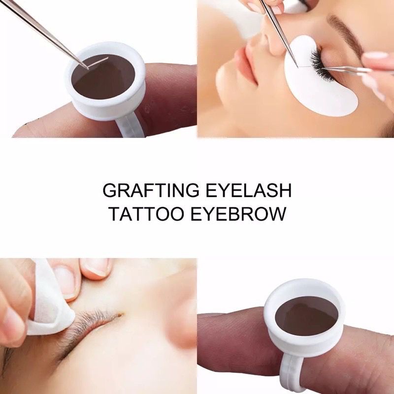 RING GLUE EXTENSION CINCIN TEMPAT LEM 10 PCS / CINCIN TEMPAT TINTA EYELASH EXTENSION SAMBUNG BULUMATA