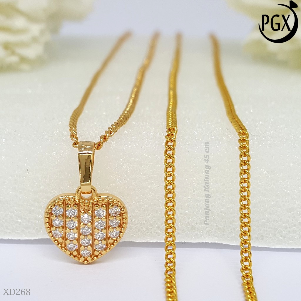 PGX Kalung Wanita Xuping Aksesoris Fashion Perhiasan Lapis Emas XD268