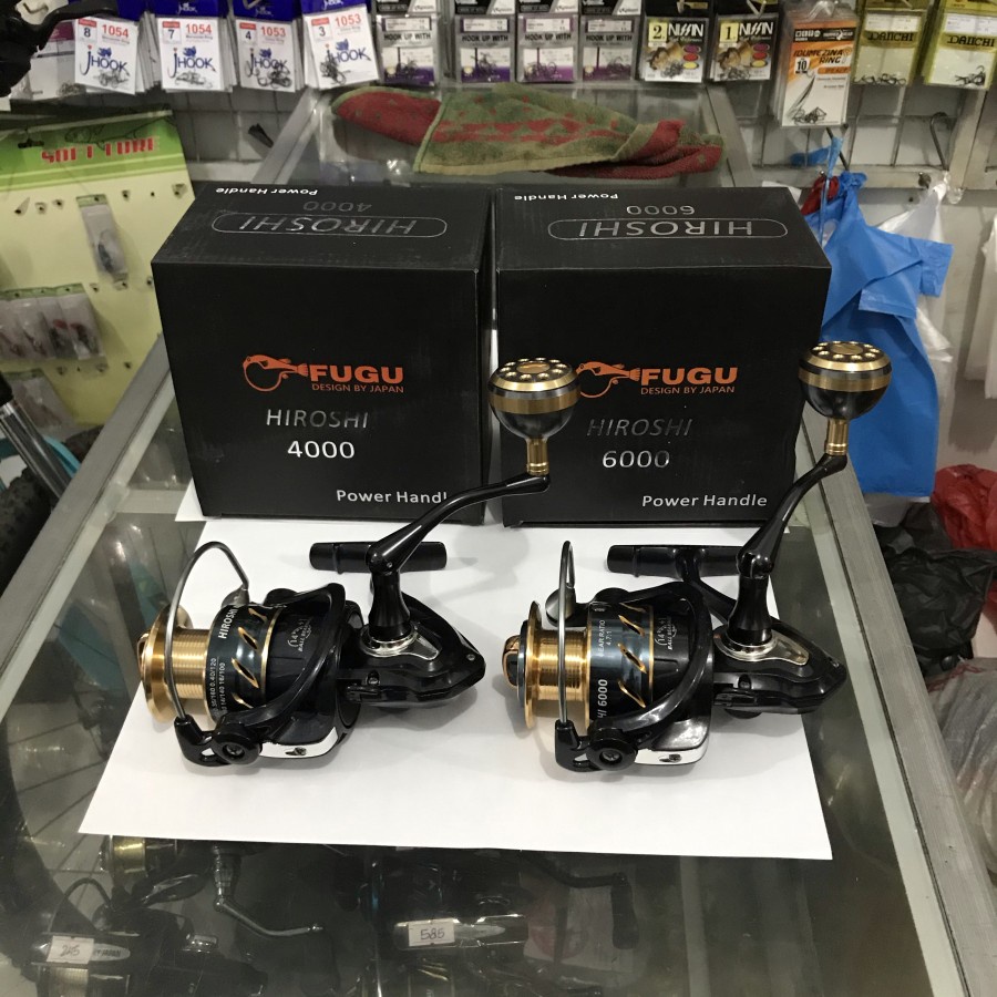 Reel Fugu Hiroshi power handle metal knob