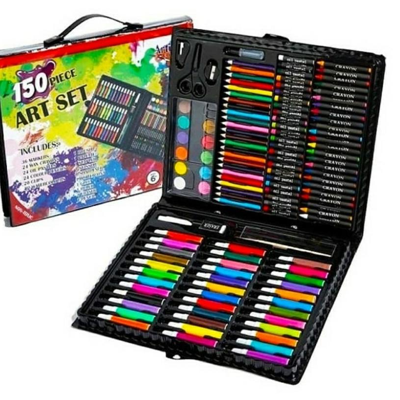 

Terbaru!! PENSIL WARNA 150PCS - ALAT TULIS SET CRAYON COLOURING SET 150PCS ART - BERKAHCELL ✔