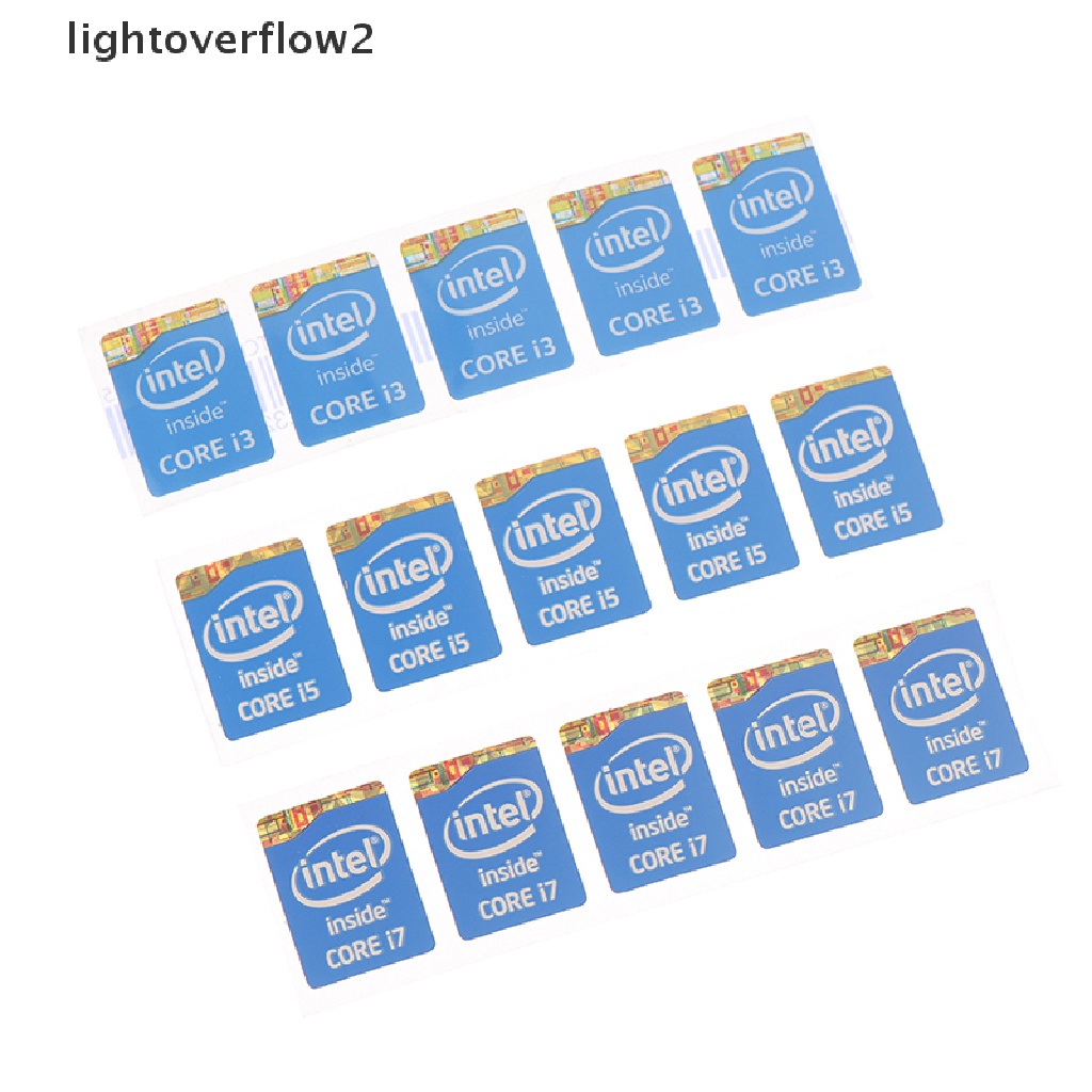 (lightoverflow2) 5pcs Stiker Label 4th Generation Intel Core I3 I5 I7 Untuk Dekorasi Notebook