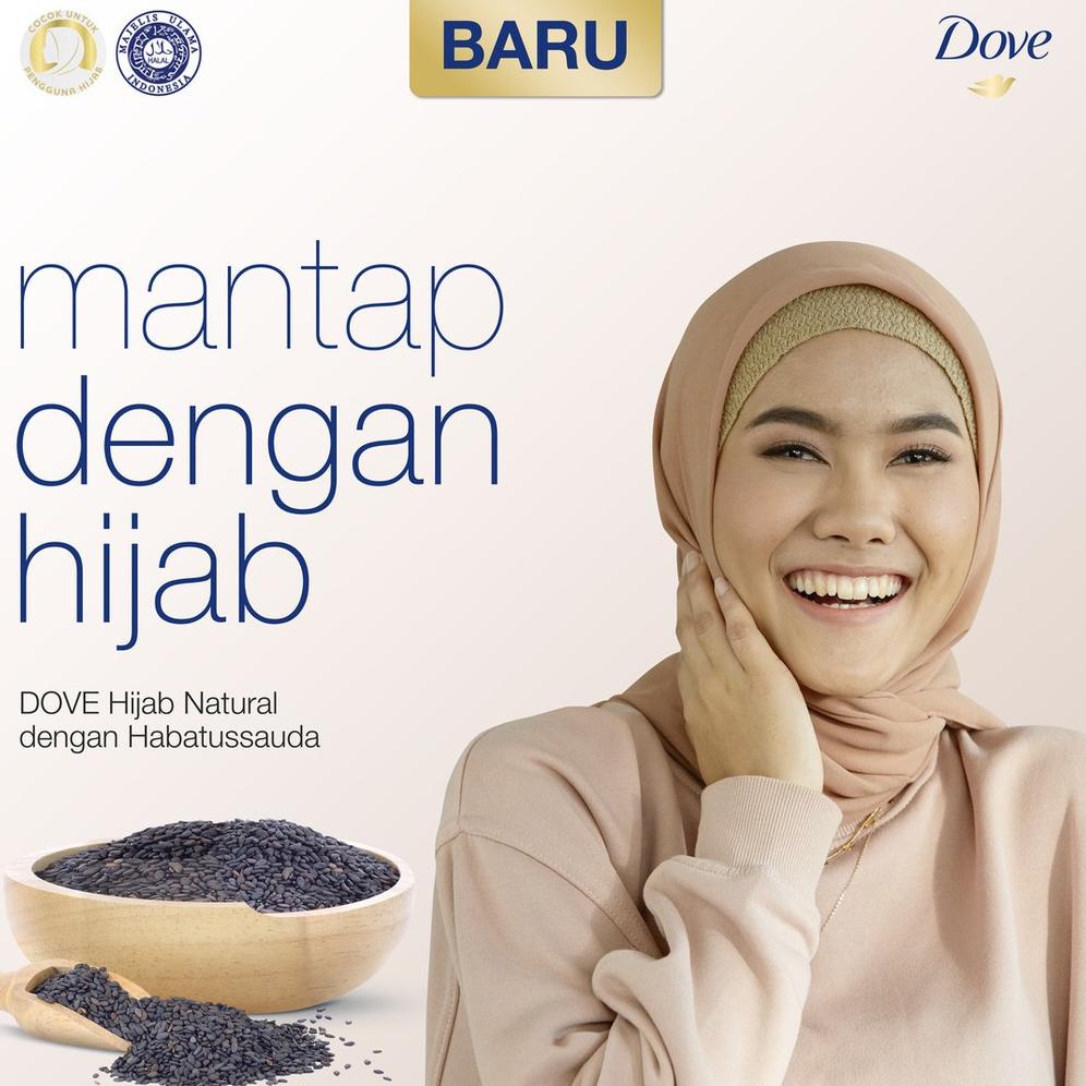 ㋿X Dove Shampoo Anti Ketombe Rambut Hitam Panjang Habbatussauda & Hibiscus 135 Ml STOK BANYAK 93 ✯