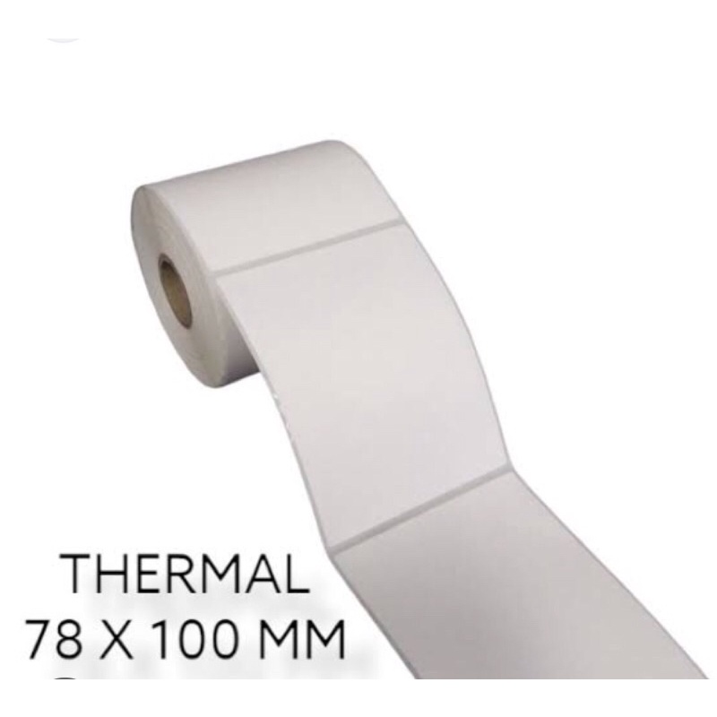 

STICKER LABEL DIRECT THERMAL 79x100mm 80x100mm UNTUK PRINTER THERMAL BLUETOOTH 80MM isi 100pcs