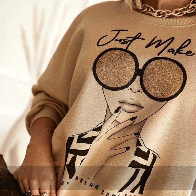 JUST MAKE SWEATER OVERSIZE CREWNECK BAHAN FLEECE