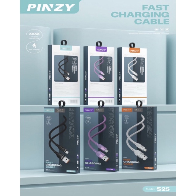 Kabel Data S25 - Kabel Charger PINZY S25 Type Micro USB Fast Charging - S25 Micro USB