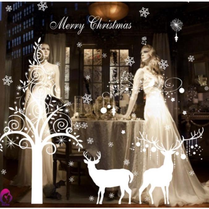 Christmas Sticker Natal / Hiasan Kaca Etalase Dekorasi Natal
