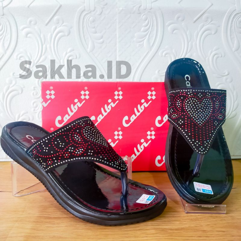 [Diskon] Sandal Calbi Cewek Trepes Teplek Model Flat