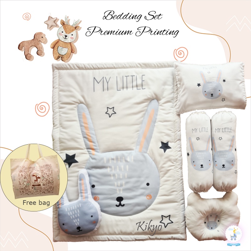 READY STOCK Bedding set baby premium printing / bed set baby / bedding bayi / baby bedding / selimut bayi / kado bayi / hampers baby / baby hampers /  kikyo