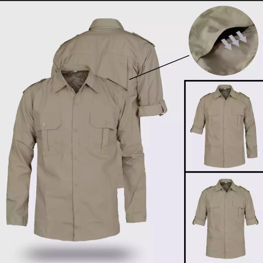 COD Kemeja PDL Lapangan Baju Kerja Outdoor Tactical Hiking Gunung Safety Lengan Panjang